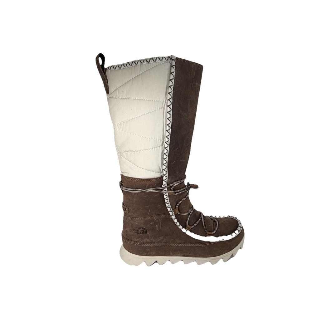 The North Face Sisque Waterproof Tall Brown/Ivory Boot‎ Women's Size 5 No Box
